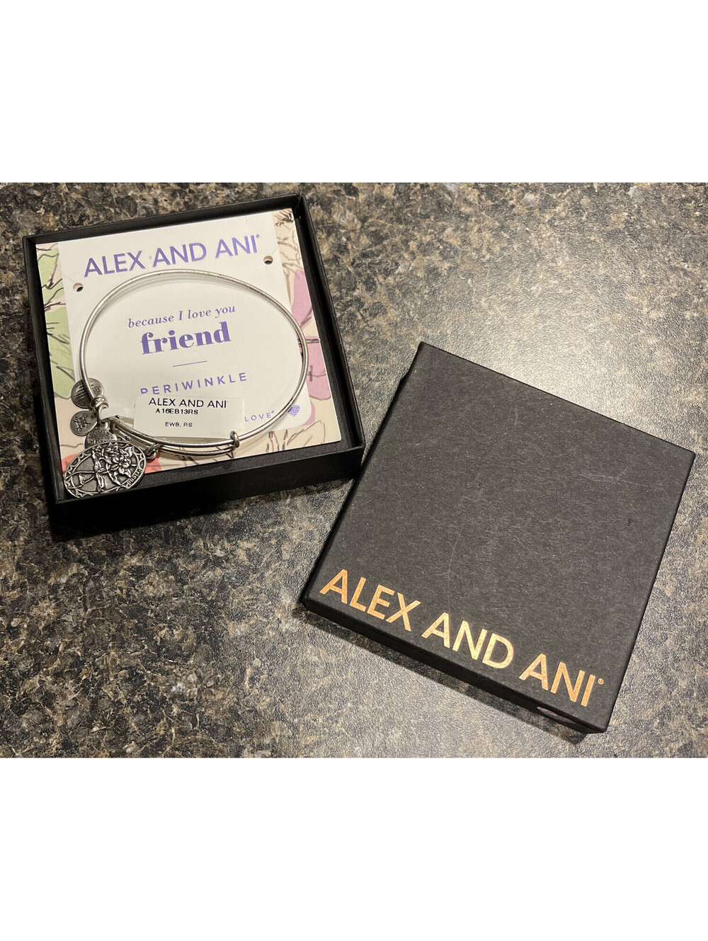Alex and Ani Bracelet - Because I Love You Friend - Periwinkle -A16EB13RS! A2033